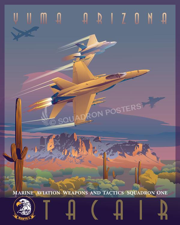 Yuma-Arizona-FA-18-F-35-AV-8B-MQ-9-MAWTS-1-TACAIR-Division-featured-aircraft-lithograph-vintage-airplane-poster.jpg
