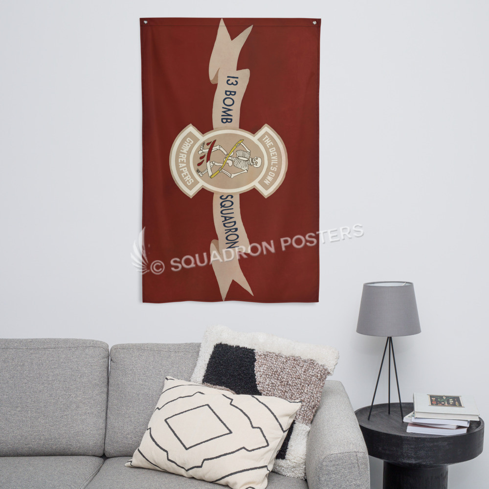 13th Bomb Squadron - Grim Reapers Heritage Flag