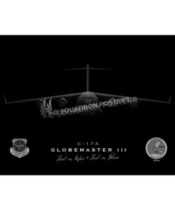 C-17 8th AS Jet Black Lithograph