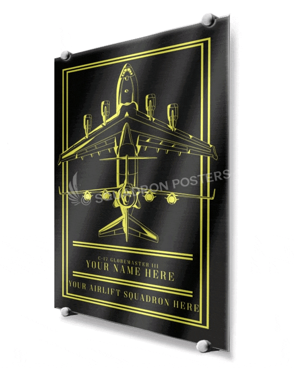 c-17-wall-art-personalized-gift-poster-print-apparel-monochrome-metal-art C-17 Artwork