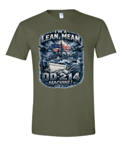 I'm a Lean, Mean, DD-214 Machine Navy T-shirt