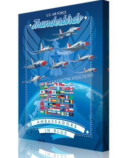 canvas feature - Thunderbirds blue 16x20 SP00473