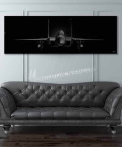 F-15C Jet Black Super Wide “Front On” Canvas Print