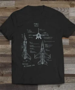 F-16C Blueprint T-Shirt