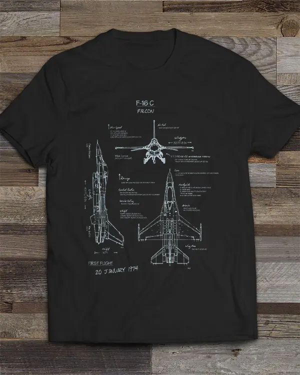F-16C Blueprint T-Shirt