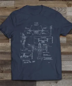 V22 Osprey Blueprint T-Shirt