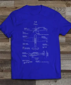 T-6 Texan (North American) Blueprint T-shirt
