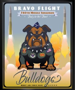 Minot AFB 740th MS Bravo Flight Bulldogs Art