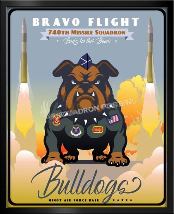 Minot AFB 740th MS Bravo Flight Bulldogs Art