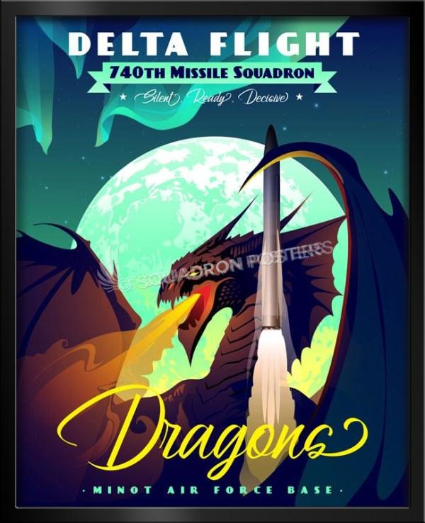 Minot AFB 740th MS Delta Flight Dragons Art