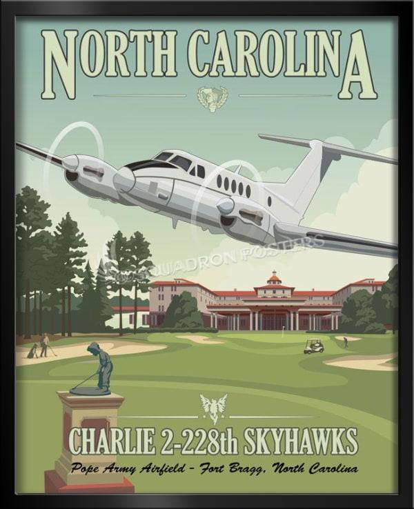 Pope Army Airfield C-12 Charlie 2-228th Skyhawks Art