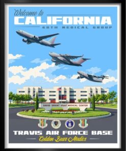 Travis AFB KC-46 C-17 C-5 60th Medical Group DGMC Golden Bear Medics Art