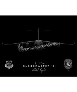 C-17 15th AS Jet Black Lithograph