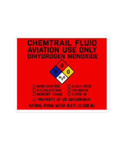 Chemtrail Fluid Storage Sign Sticker