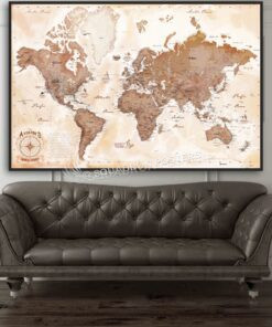 The Aviator’s World Map – push pin travel map