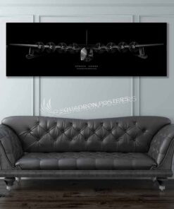 H-4 Hercules Spruce Goose Jet Black Super Wide Canvas Print