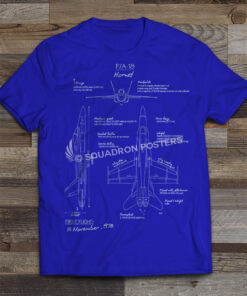 F-18 Blueprint T-shirt